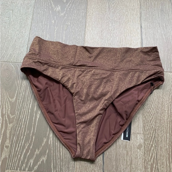 Max Swim Sydney cocoa shimmer bikini bottoms - Picture 1 of 6